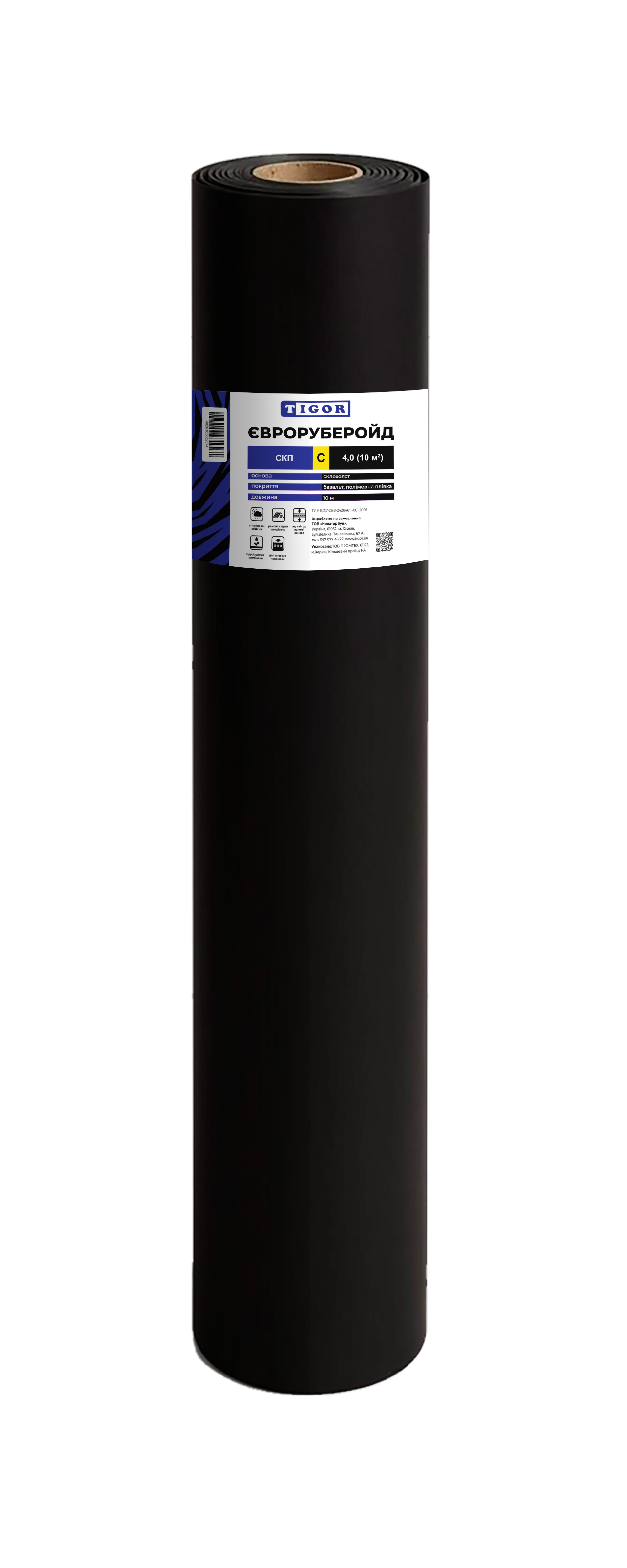 Євроруберойд TIGOR (Сх К Пэ), 4,0, базальт (10м2)